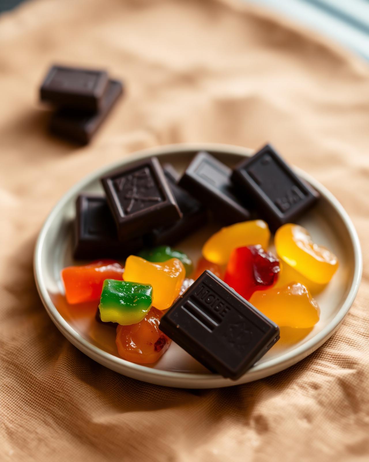 Cannabis-infused wildberry gummies.